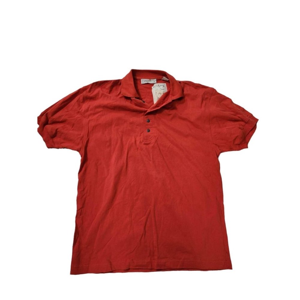 NWT Expressions Worldwide Mens Red Casual Polo Shirt Size Small